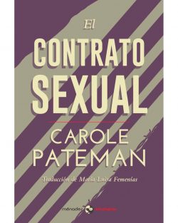 Portada El Contrato sexual de Carole Pateman